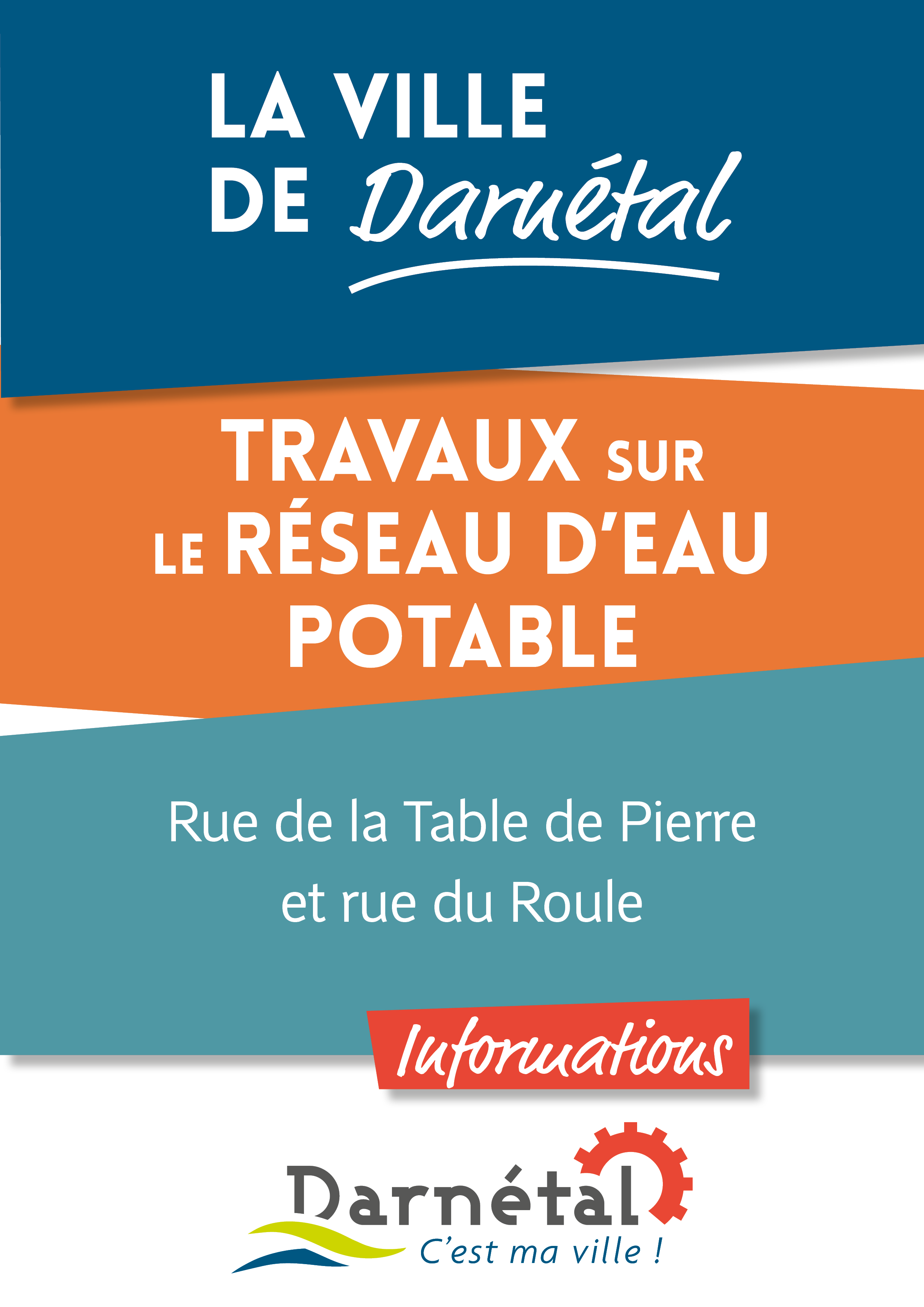 Travaux sur le réseau d’eau potable rue de la Table de Pierre et rue du Roule